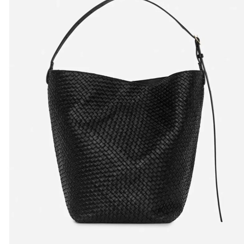 Arket Black Woven Tote Bag